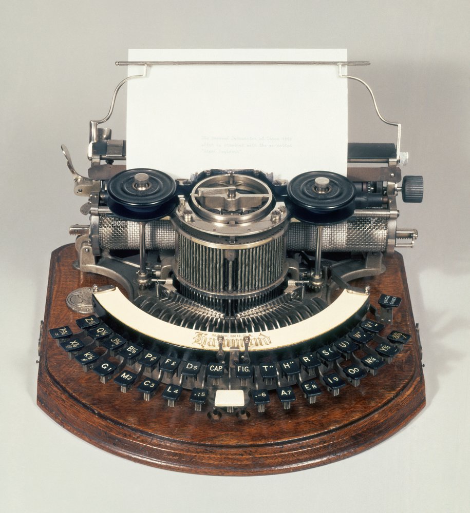 Máquina de escribir Hammond, con el teclado ideal, c.1895 de English School