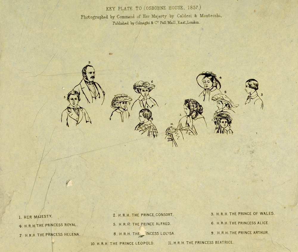 Placa Clave para el Retrato de la Familia Real en Osborne House, 1857 de English School