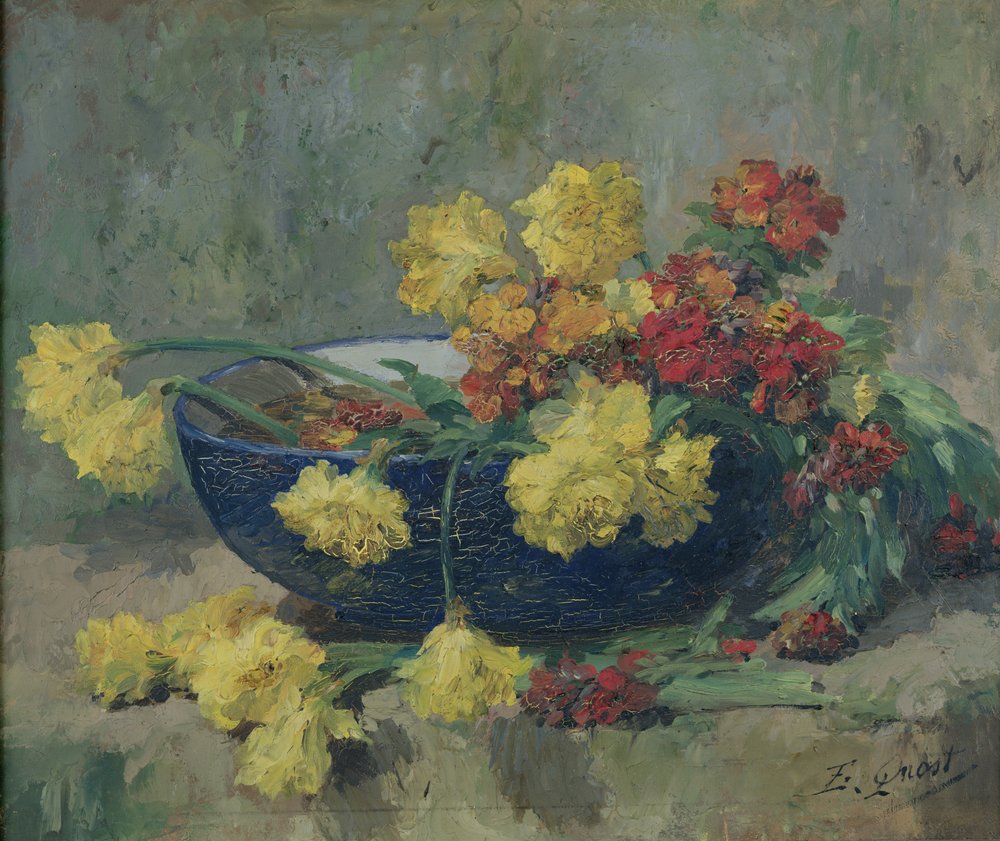 Narcisos y alhelíes | Ernest Quost | Impresión de arte