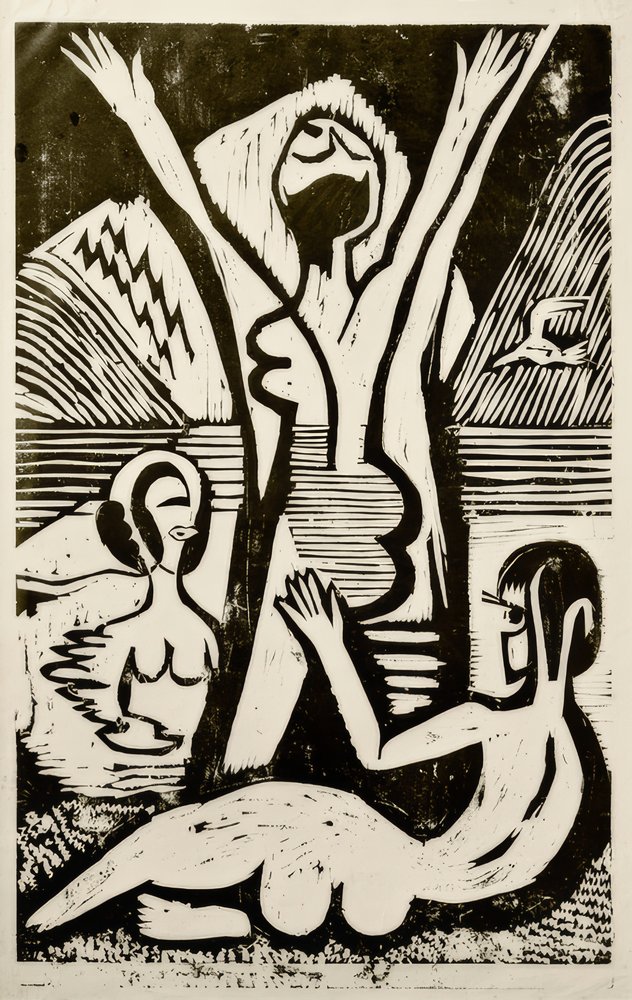 Bañistas en el Lago de Ernst Ludwig Kirchner