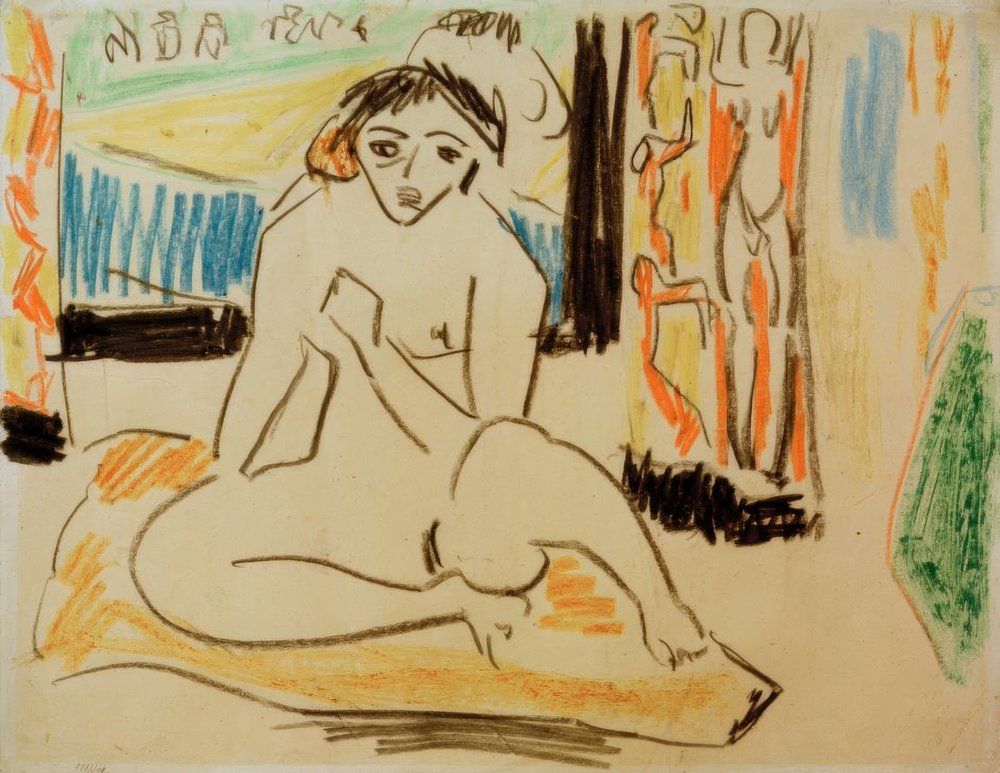 Desnudo femenino ante el espejo de Ernst Ludwig Kirchner