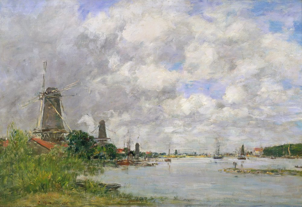 El río Mosa en Dordrecht, 1876 de Eugene Louis Boudin