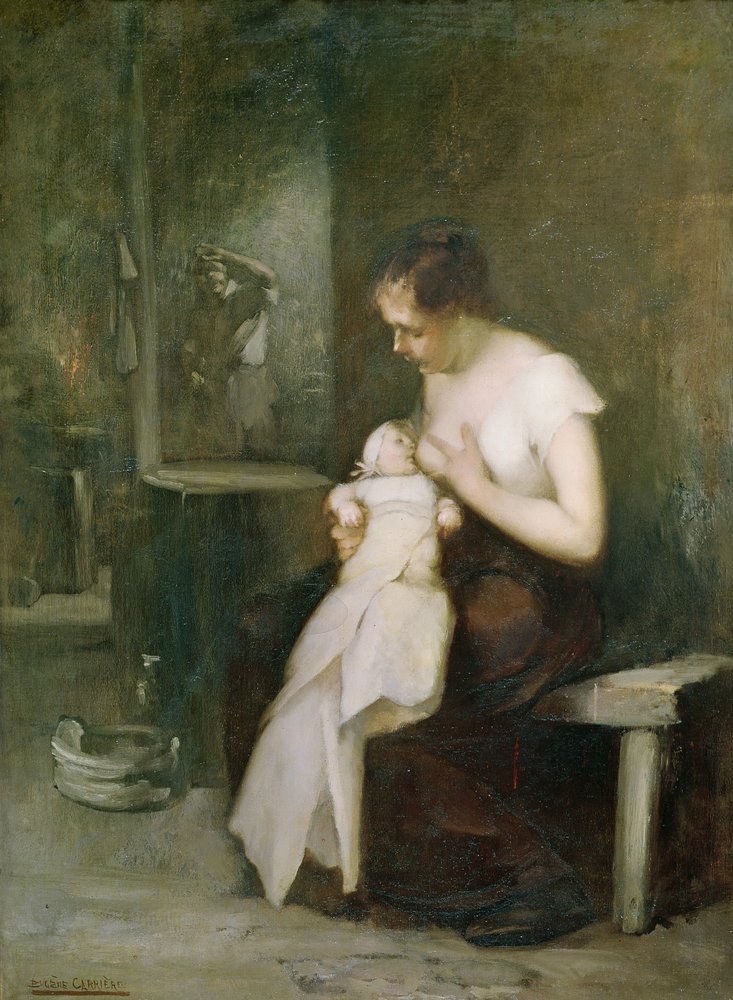 Joven madre, estudio para una pintura para el Salón de 1879 de Eugène Carrière