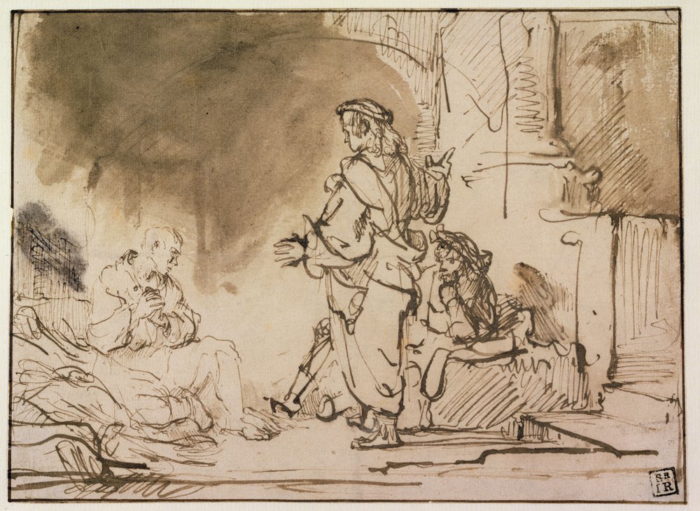 José interpretando sueños en prisión de Ferdinand Bol