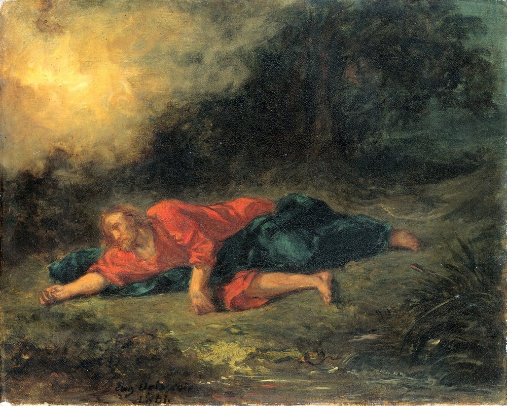 La agonía en el jardín de Ferdinand Victor Eugene Delacroix