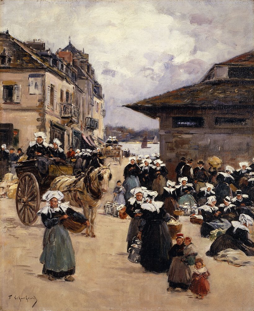 Esquina del mercado en Concarneau de Fernand Legout-Gerard