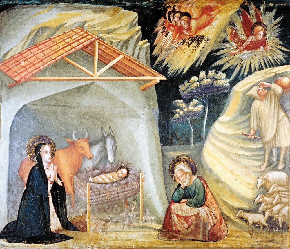 Detalle del nacimiento de Jesús en Belén de Ferrer Bassa