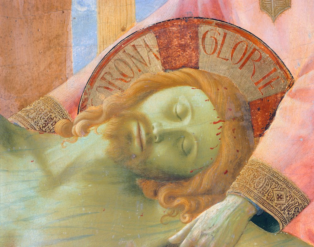 El Descendimiento de la Cruz o el Retablo de la Santísima Trinidad, ca 1432, de Giovanni da Fiesole conocido como Fra Angelico (1400-ca 1455), témpera sobre madera de Fra (c.1387-1455) Angelico