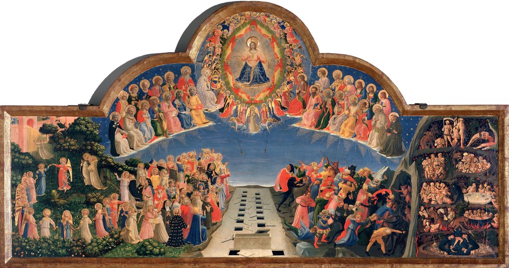 El juicio final Jesús en una mandorla de Fra  Angelico