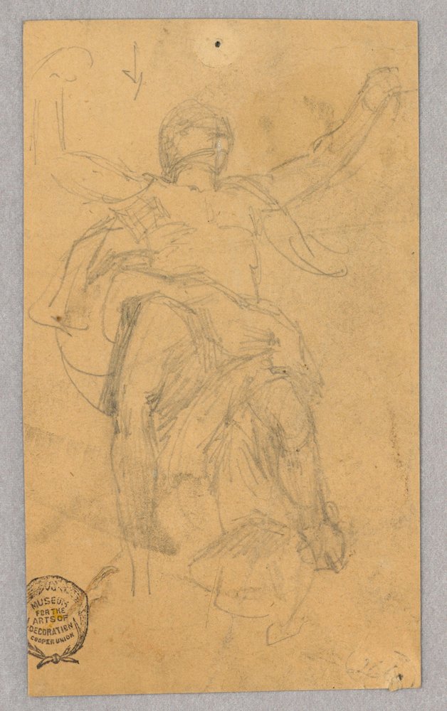 Estudio de figura para mural de Francis Augustus Lathrop