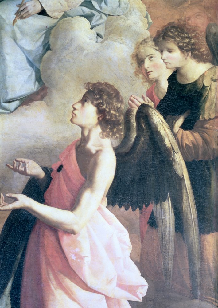 Ángeles: detalle de La apoteosis de san Jerónimo, c. 1638-39 de Francisco de Zurbaran