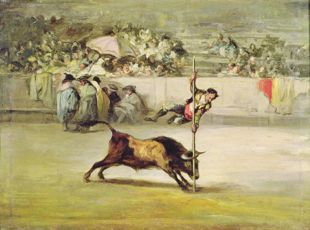 La agilidad y audacia de Juanito Apinani en la arena de Madrid de Francisco de Goya