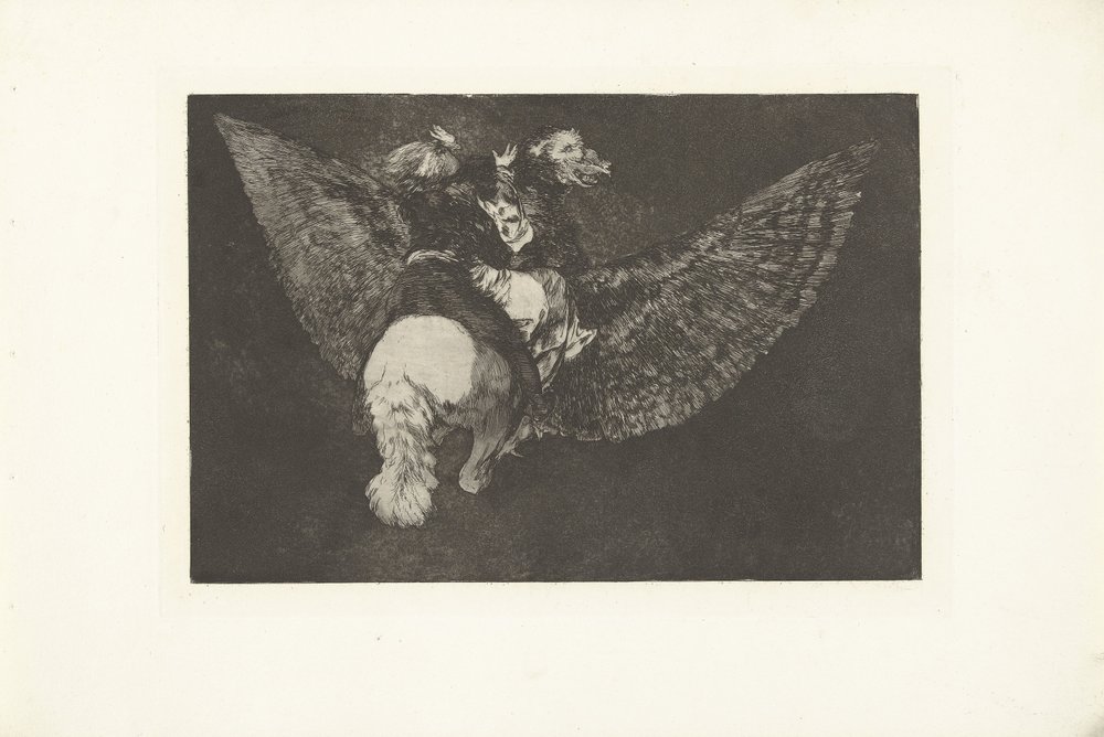 locura voladora Volante dispar Los Disparates (Las locuras) (título de la serie) Los Proverbios (Los Proverbios) (título de la serie) de Francisco de Goya