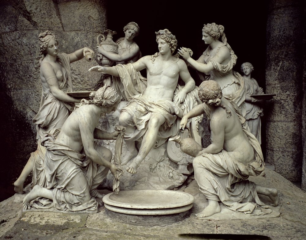 Apolo atendido por las ninfas, destinado a la Gruta de Tetis, ejecutado ...