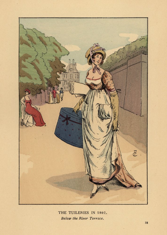 Paseando en las Tullerías, debajo de la terraza del río de François Courboin