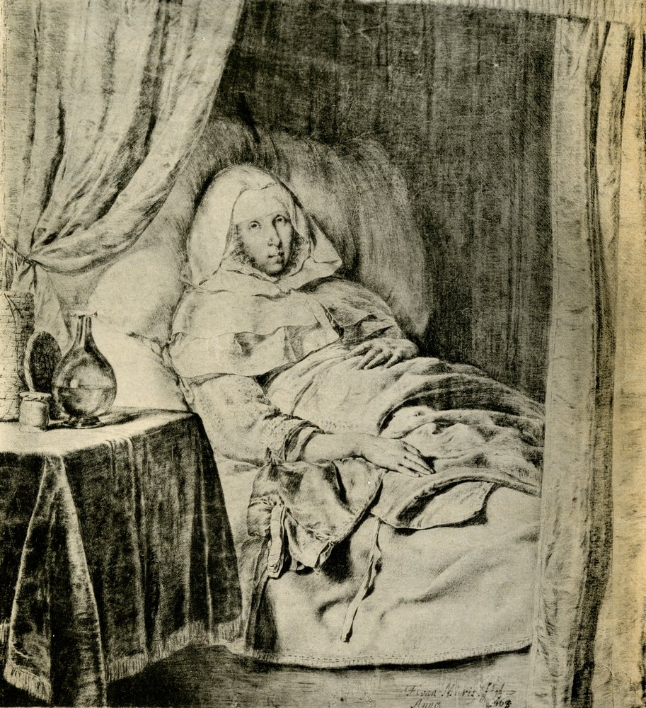 La mujer enferma de Frans van Mieris