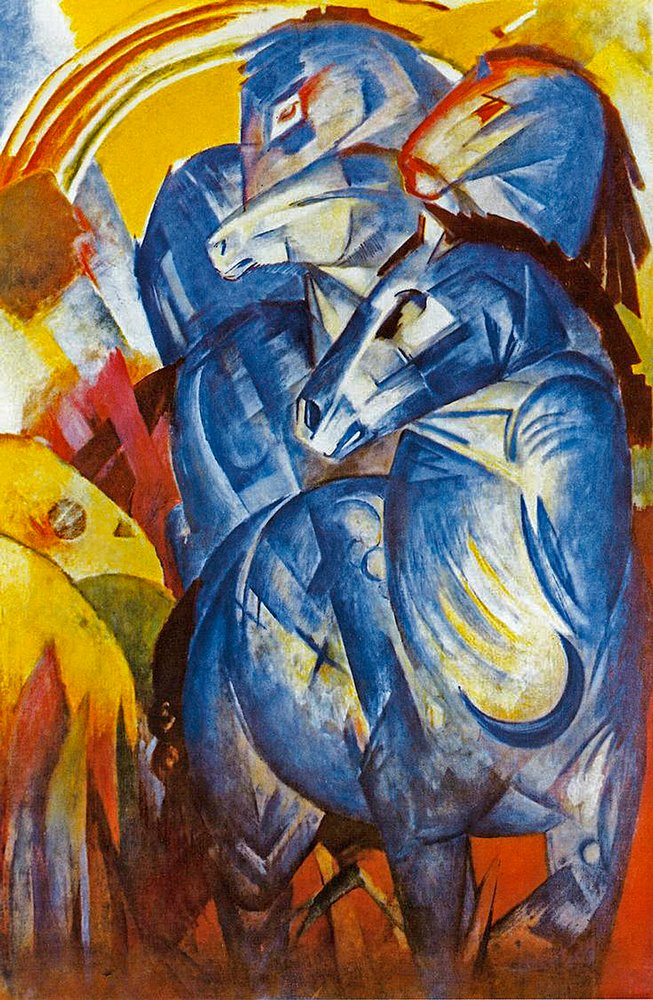 La torre de los caballos azules, 1913 de Franz Marc