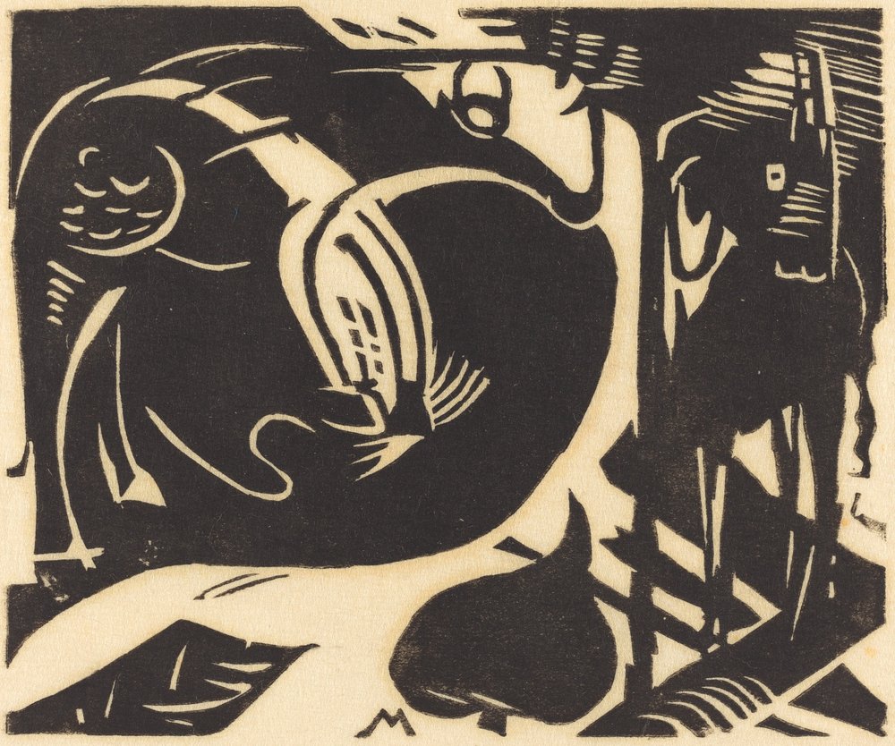 Dos animales míticos de Franz Marc