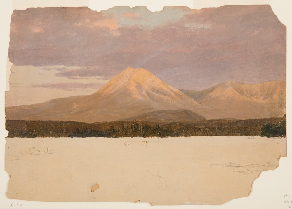 Monte Katahdin desde el lago Katahdin de Frederic Edwin Church