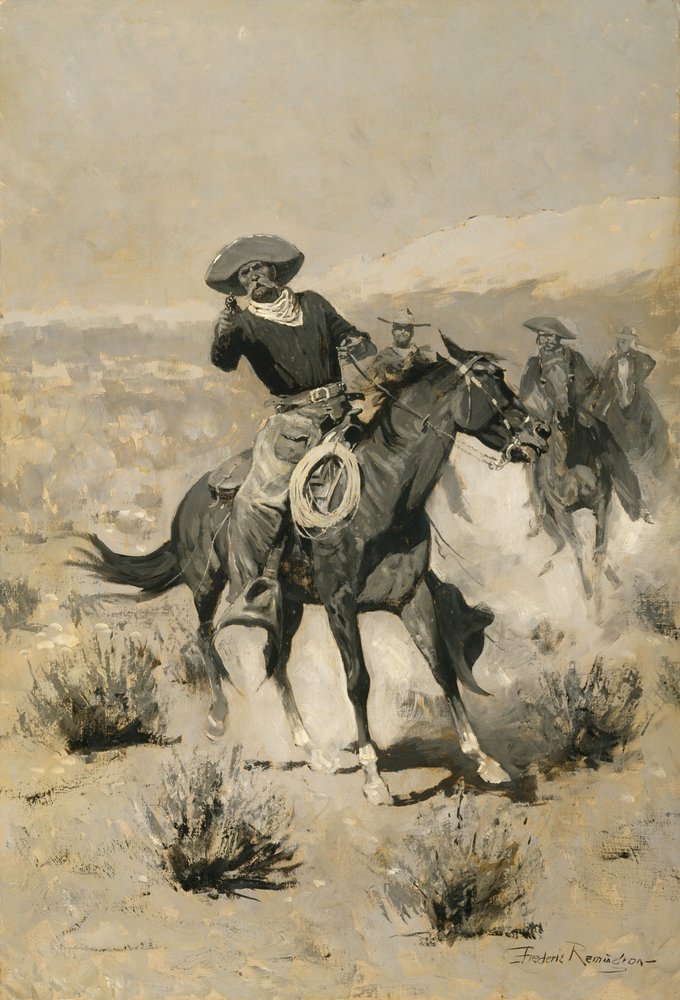Días en el Rango (Manos Arriba) de Frederic Remington