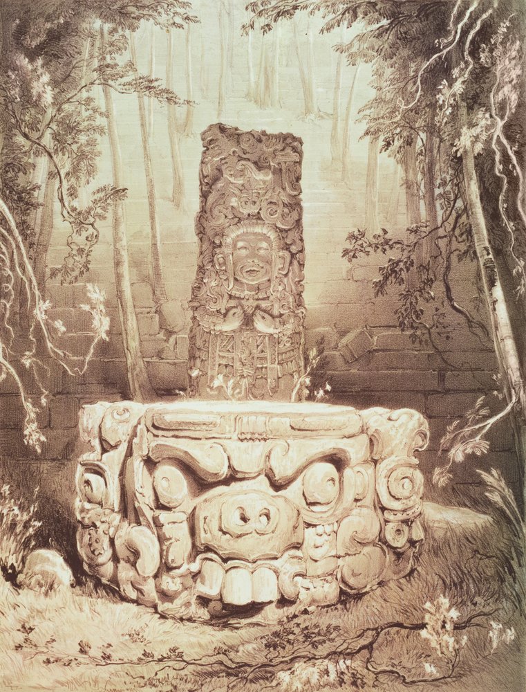 Templo maya, Honduras de Frederick Catherwood