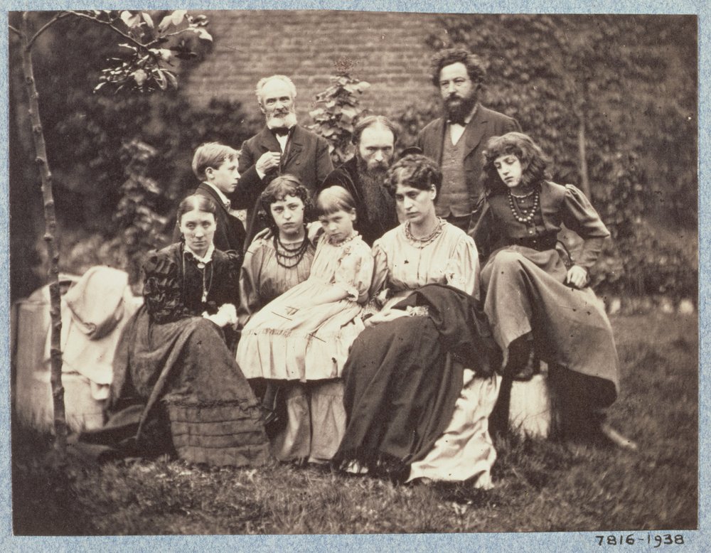 William Morris (1834-96) Sir Edward Burne-Jones (1833-98) y sus familias, 1874 de Frederick Hollyer