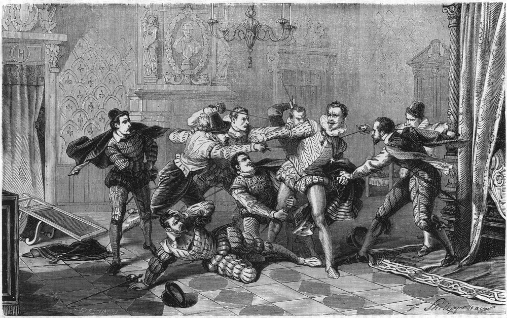 Asesinato de Enrique I de Lorena, duque de Guisa, llamado el Marcado (1550-1588), 23 de diciembre de French School
