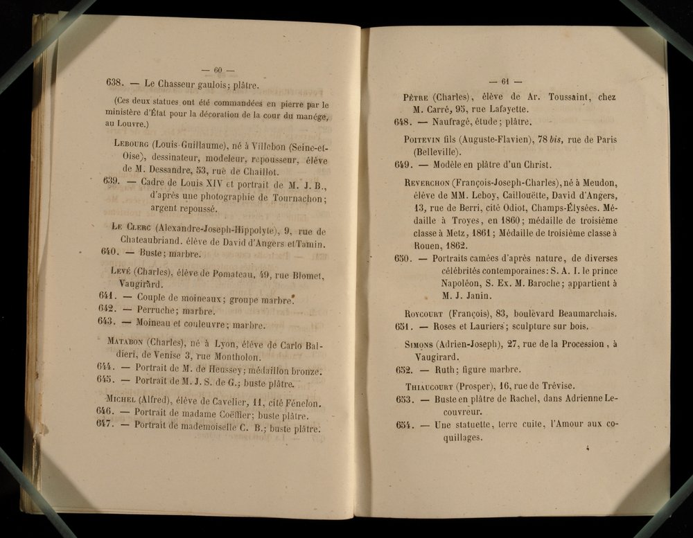 Doble página del Salon des Refuses, 1863 de French School