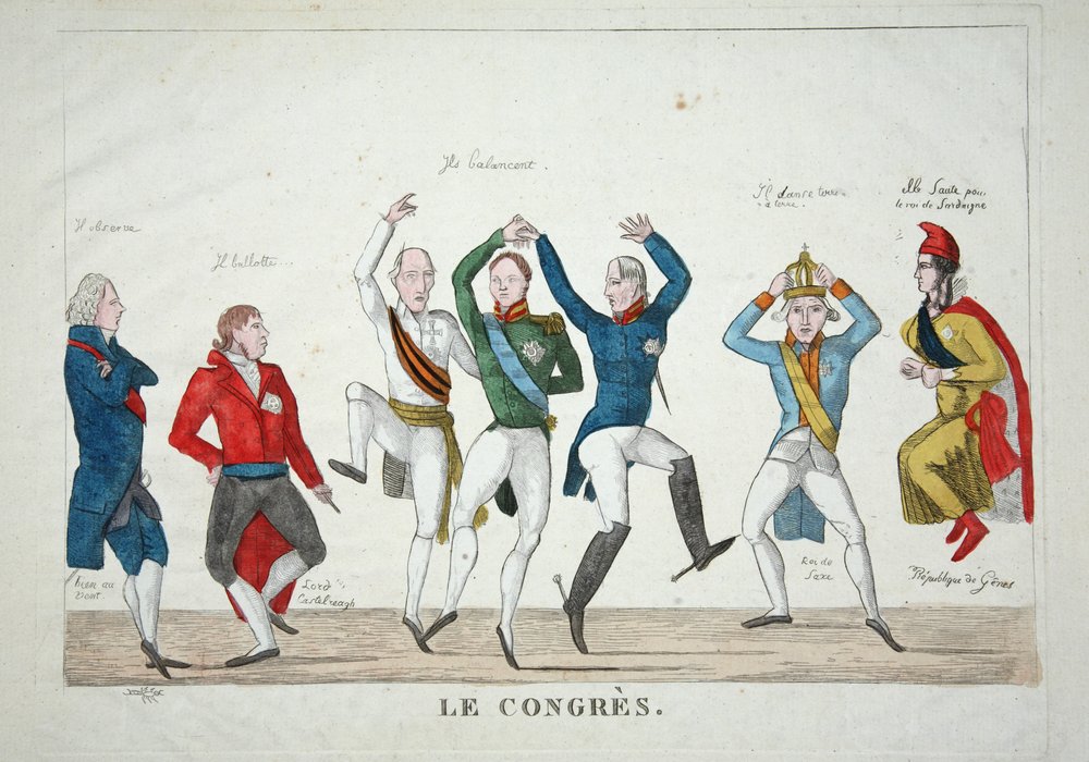 Le Congres, pub. 1814 de French School