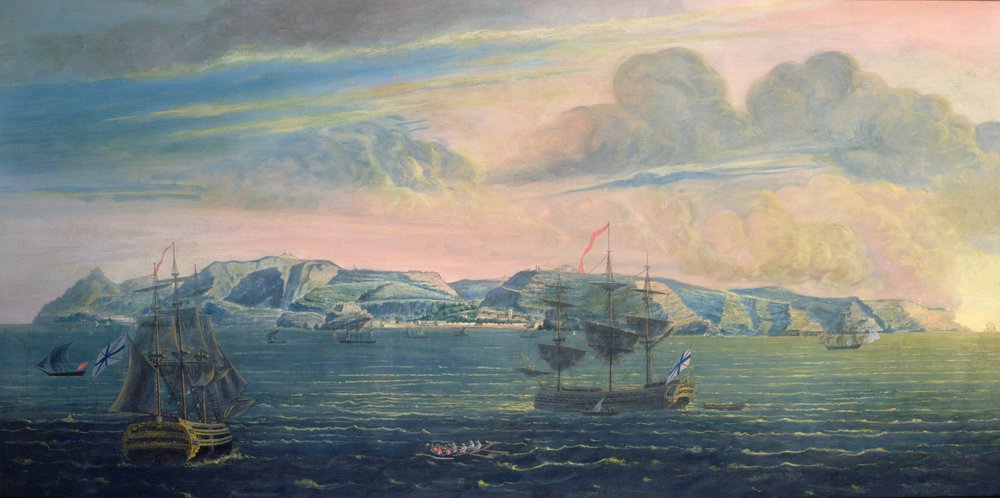 Vista de la isla de Santa Elena, c.1820 de French School