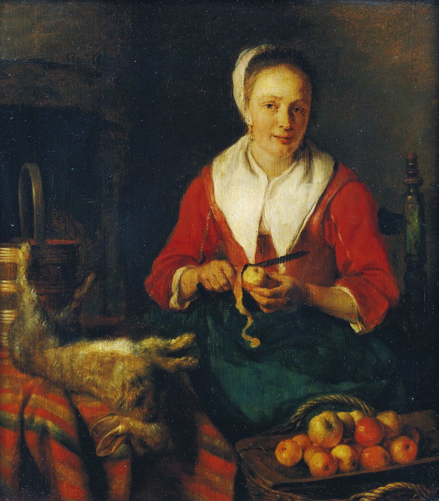 El pelador de manzanas de Gabriel Metsu