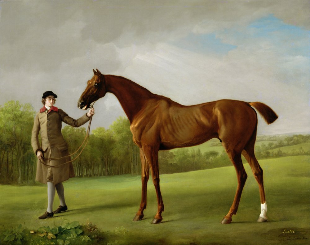 Lustre, sostenido por un Mozo, c.1760-62 de George Stubbs