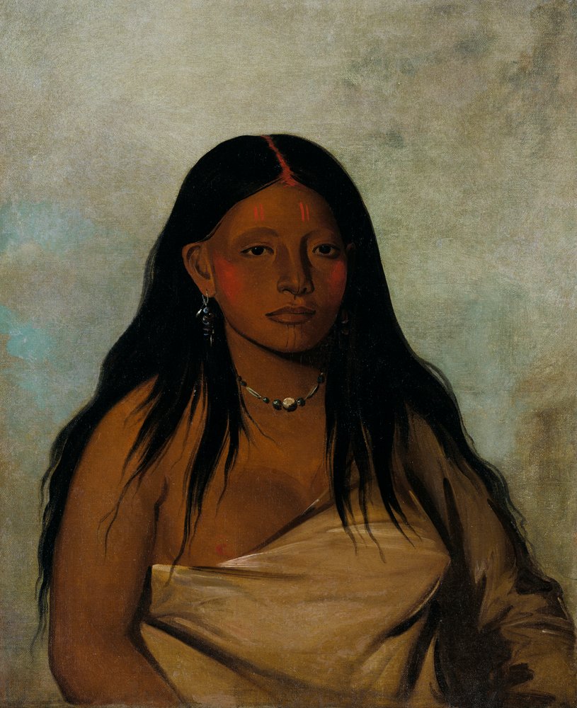 Shé-de-ah, Salvia Silvestre, una mujer Wichita, 1834 de George Catlin