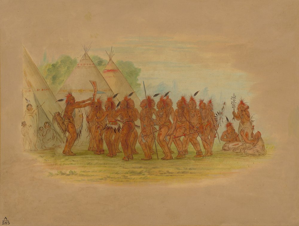 Danza de los Esclavos - Saukie, 1861 de George Catlin