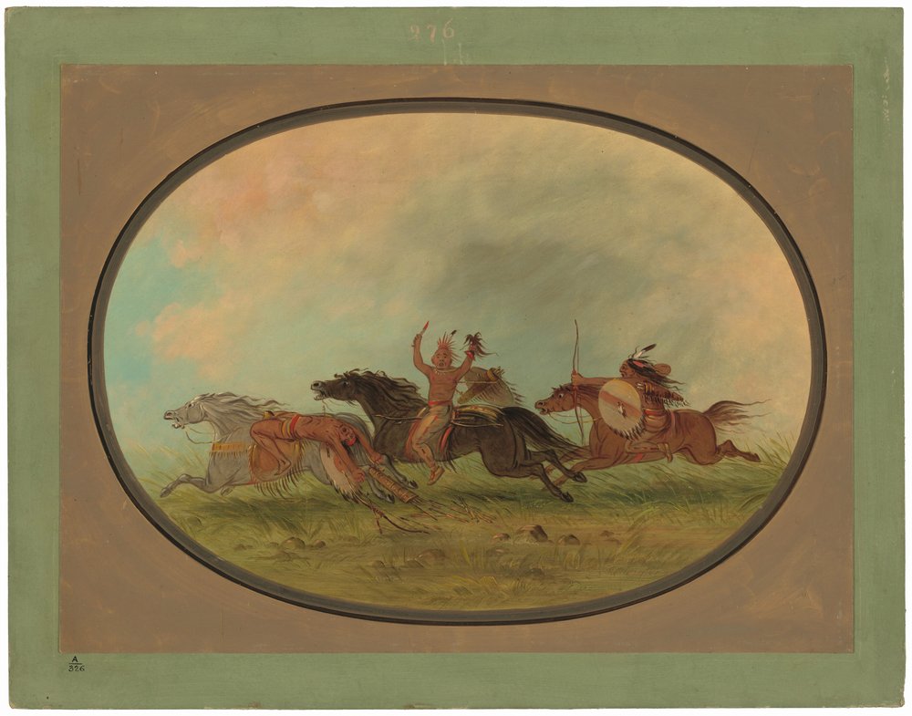 El escalpador escalpado - Pawnees y Cheyennes de George Catlin