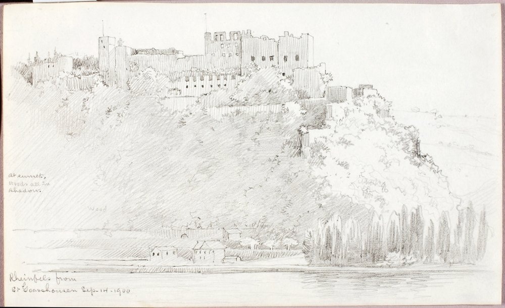 Rheinfels desde St. Goarshausen de George Elbert Burr