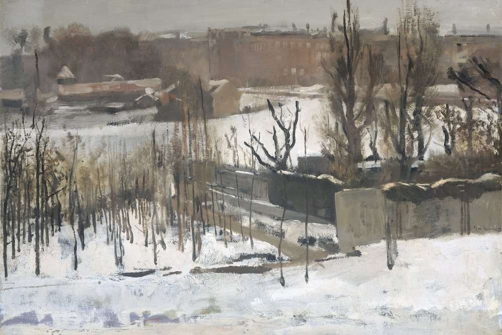 Vista del Oosterpark en Ámsterdam en la nieve, 1892 de George Hendrik Breitner