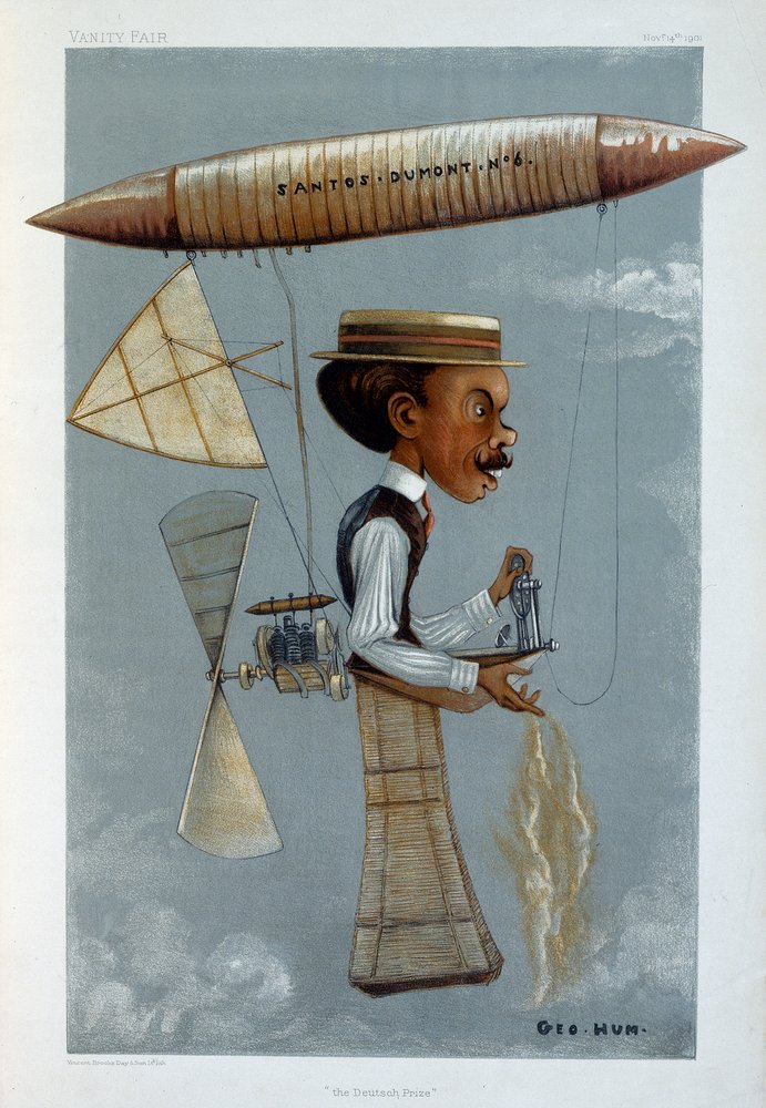 Alberto Santos-Dumont y su dirigible, 1901 | George Hum