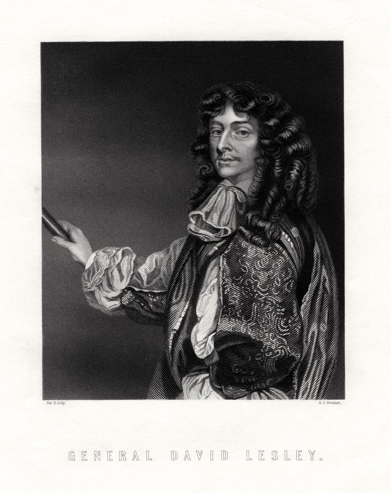 David Leslie, Lord Newark, oficial de caballería y general en la Guerra Civil Inglesa, siglo XIX de George J. Stodart