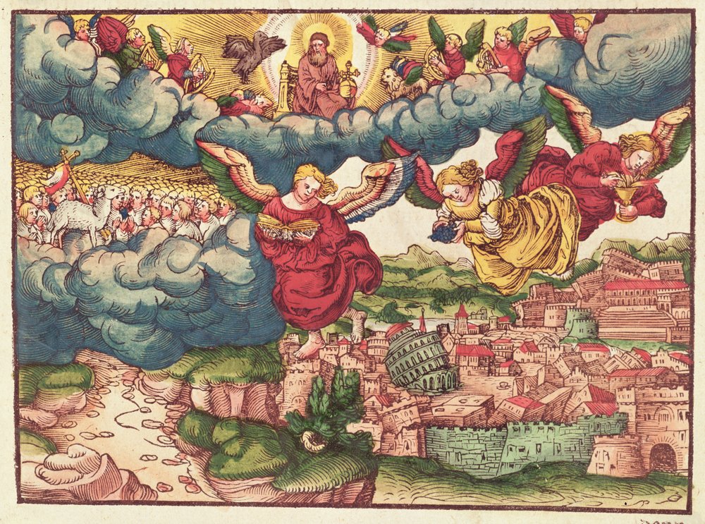 Juicio Final, de la Biblia de Lutero, c.1530 de German School