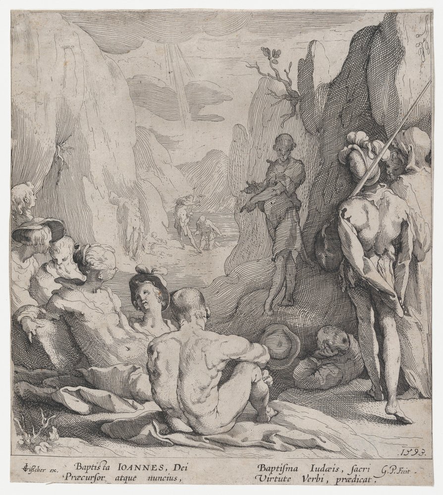 San Juan Bautista Predicando, 1593 de Gerrit Pietersz Sweelink
