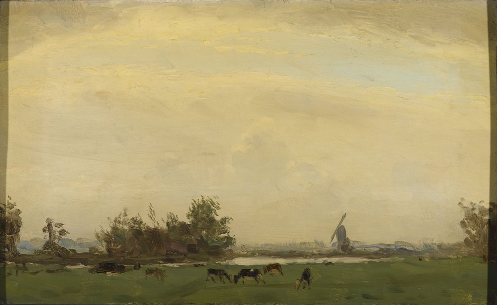 Paisaje de pradera en el Spaarne de Gerrit Willem Dijsselhof