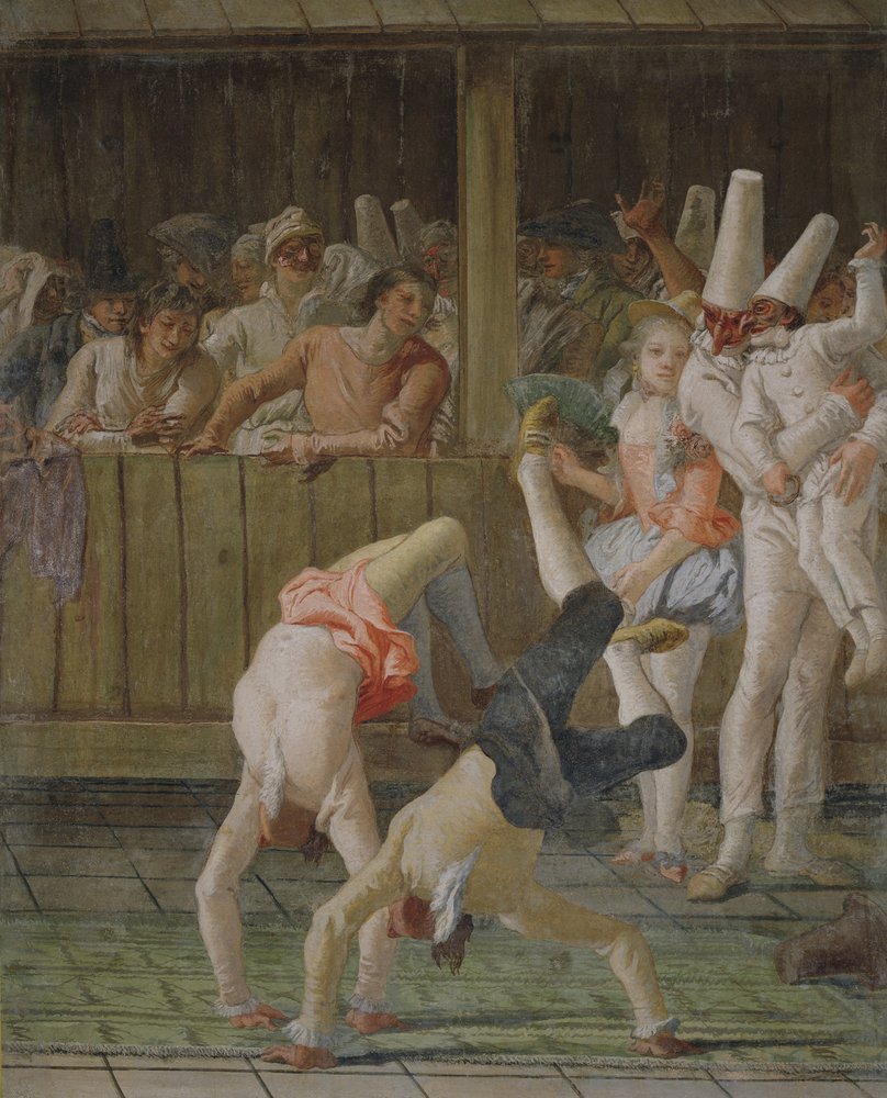 Pulcinella con Acróbatas, c.1793 de Giovanni Domenico Tiepolo
