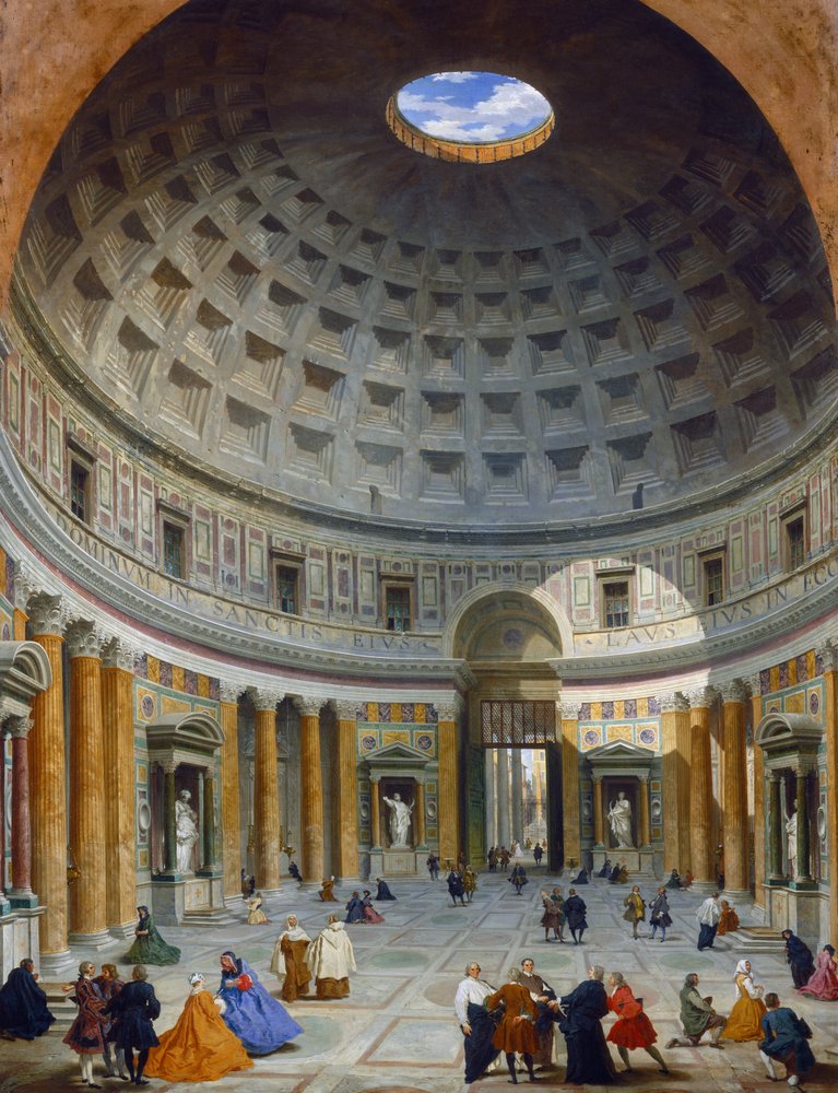 Interior del Panteón, Roma de Giovanni Paolo Pannini