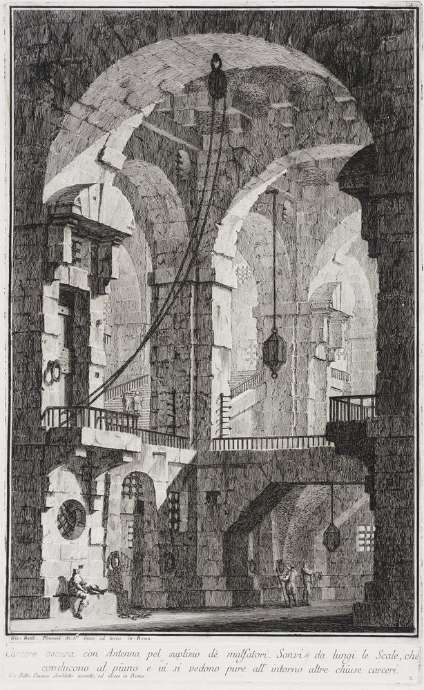 Interior de una prisión de Giovanni Battista Piranesi