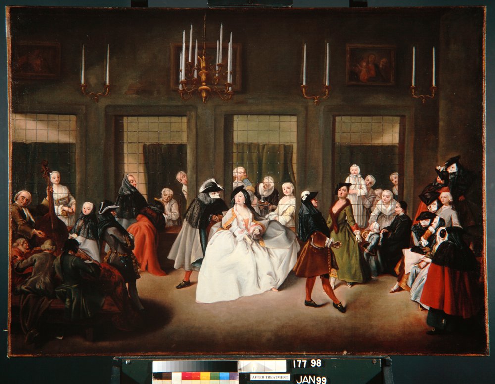 El salón del convento, c.1760 de Giuseppe Gobbis