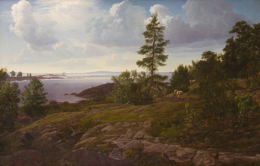 Vista del archipiélago en Elleholm en Blekinge de Godtfred Rump