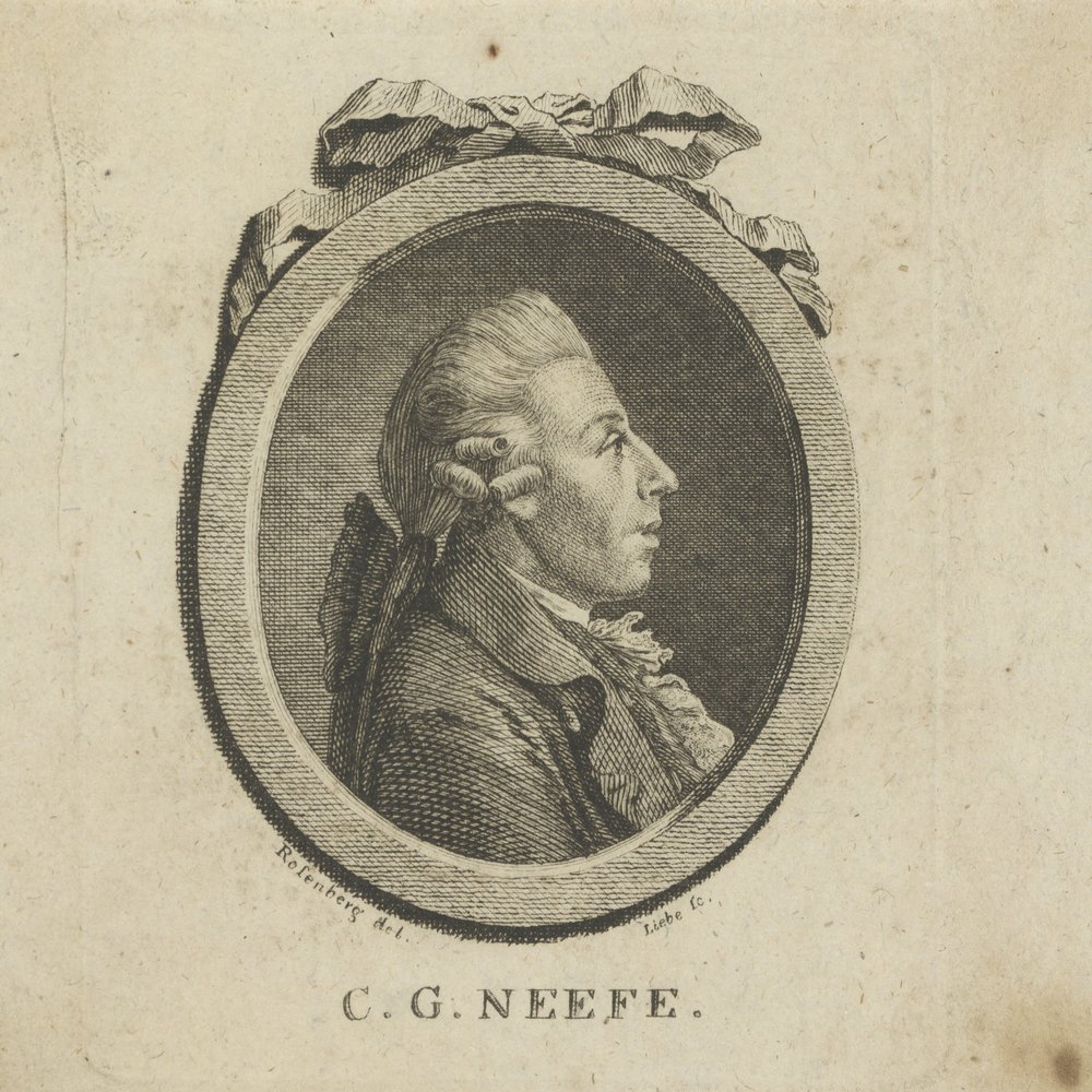 Retrato del compositor Christian Gottlob Neefe 1748-1798, c. 1780 de Gottlob August Liebe