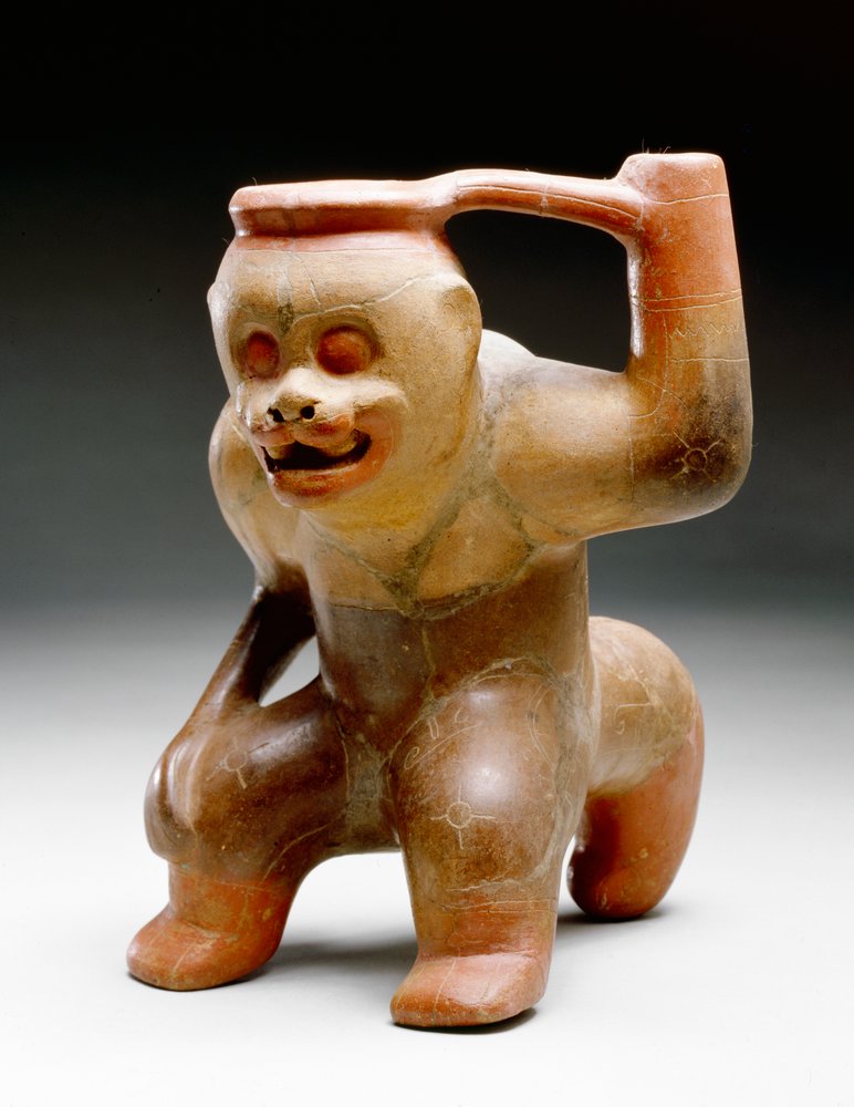 Vasija efigie de mono, 1-300 de Guanacaste-Nicoya Culture