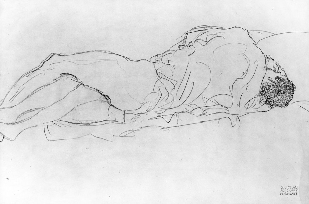 Pareja en la cama, ca. 1915 de Gustav Klimt